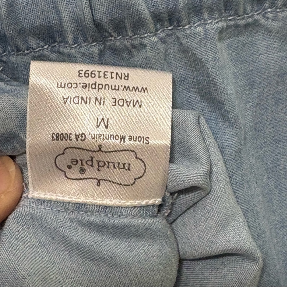 Mud Pie Light Blue Chambray Utility Jacket with Drawstring Size Medium NWT - Picture 7 of 12